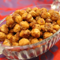 sweet roasted chickpeas